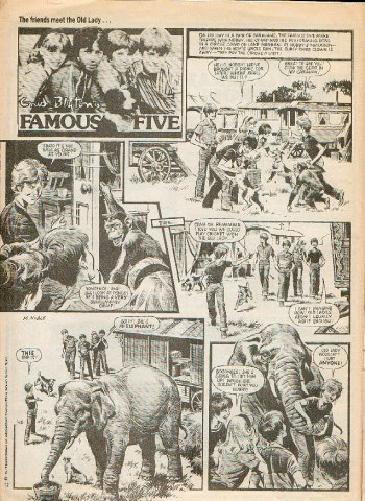 englisches Comic nach 'F�nf Freunde beim Wanderzirkus'