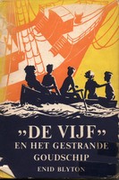 niederl�ndisches Buchcover: "De Vijf en het gestrande goudschip" (A)