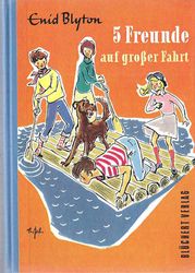 deutsches Buchcover: "F�nf Freunde auf gro�er Fahrt" (J)