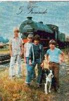 Postkarte (F&uuml;nf Freunde im Zeltlager)